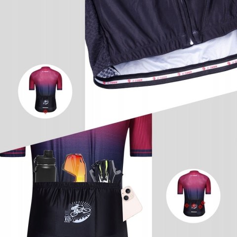 STRÓJ KOSZULKA SPODENKI MĘSKIE ROWEROWE NA ROWER SZELKI X-TIGER R. XL