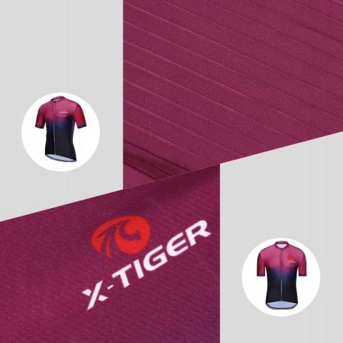 STRÓJ KOSZULKA SPODENKI MĘSKIE ROWEROWE NA ROWER SZELKI X-TIGER R. XL