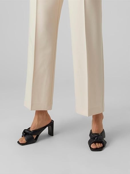 VERO MODA ELEGANCKIE DAMSKIE SPODNIE MATERIAŁOWE NA KANT R. M