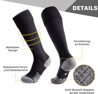 2x SKARPETY GETRY PIŁKARSKIE DŁUGIE NORTHDEER ROZ. 35-38 2 SZTUKI