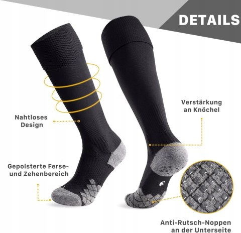 2x SKARPETY GETRY PIŁKARSKIE DŁUGIE NORTHDEER ROZ. 35-38 2 SZTUKI