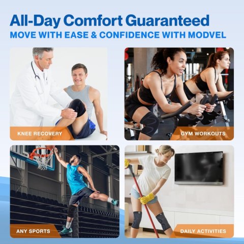 2x STABILIZATOR ORTEZA KOLANA ŚCIĄGACZ OCHRANIACZ OPASKA MODVEL R. XL