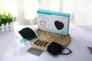 20x MASKA OCHRONNA STERYLNA FFP2 3-WARSTWOWA CZARNA EUROPAPA SMALL