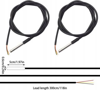CZUJNIK TEMPERATURY SONDA DS18B20 3M -55C DO 125C