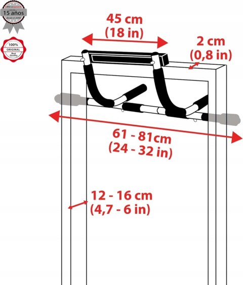 DRĄŻEK DO PODCIĄGANIA POMPEK DIPÓW BRZUSZKÓW 4W1 ULTRASPORT