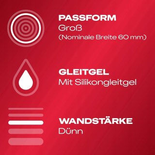 DUREX DUŻE PREZERWATYWY XXL NA BAZIE SILIKONU 8 SZTUK