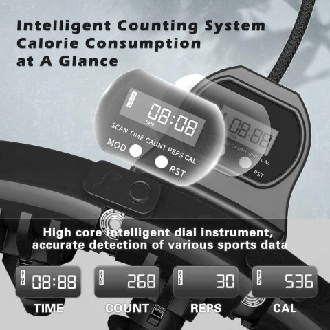 HULAHOP HULA HOP SKŁADANE Z OBCIĄŻENIEM ODCHUDZAJĄCE LICZNIK K-MART CZARNE