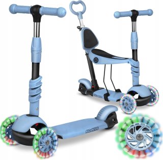 HULAJNOGA TRÓJKOŁOWA BALANSOWA DLA DZIECI ŚWIECĄCE KÓŁKA RICOKIDS 3W1