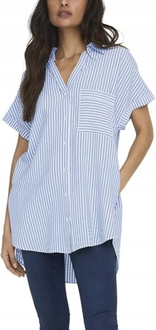 KOSZULA DAMSKA ONLY ONLFENNA BŁĘKITNE PASKI R. S