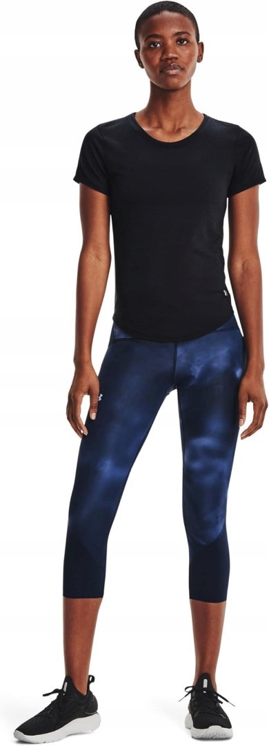 KOSZULKA SPORTOWA DO BIEGANIA DAMSKA UNDER ARMOUR STREAKER SS R. M CZARNA