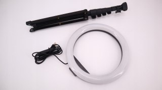 LAMPA PIERŚCIENIOWA MAKIJAŻ RING USB 10'' + STATYW