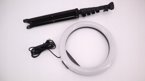 LAMPA PIERŚCIENIOWA MAKIJAŻ RING USB 10'' + STATYW