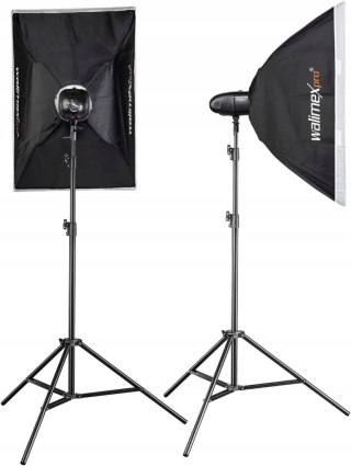 LAMPA STUDYJNA WALIMEX PRO NEWCOMER 100 + 2x SOFTBOX 2x STATYW WYZWALACZ