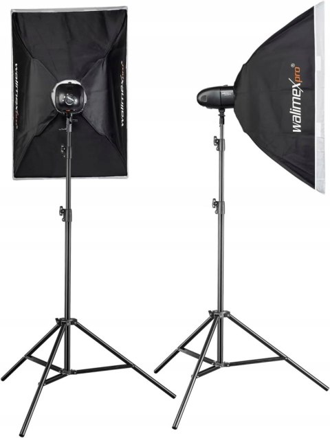 LAMPA STUDYJNA WALIMEX PRO NEWCOMER 100 + 2x SOFTBOX 2x STATYW WYZWALACZ