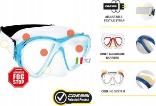 MASKA DO NURKOWANIA SNORKELINGU CRESSI FIJI NIEBIESKA