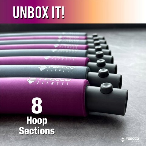 ODCHUDZAJĄCE HULAHOP KOŁO SKŁADANE HULA HOOP MASAŻ FEECCO