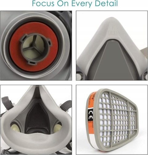 PÓŁMASKA PRZECIWPYŁOWA OSŁONA TWARZY ZELBUCK ZESTAW