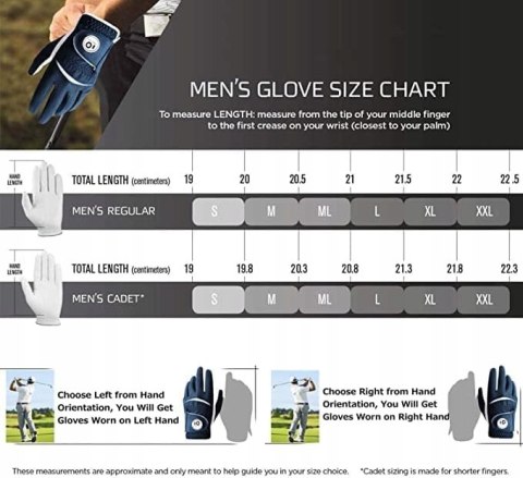 RĘKAWICZKA RĘKAWICA GOLFOWA MĘSKA PRAWA FINGER TEN R. S