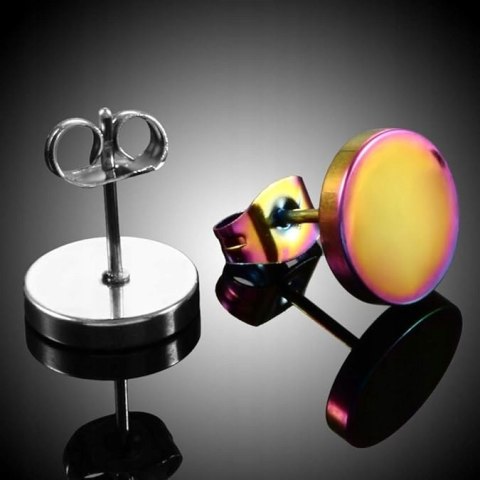 ZESTAW KOLCZYKÓW KOLCZYK FAKE PLUG STAL 8MM 10 PAR