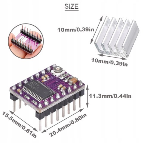 2x MODUŁ STEROWNIKA SILNIKA KORKOWEGO RADIATOR DRV8825 2 SZTUKI