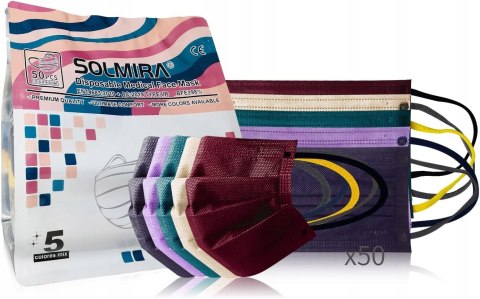 25x MASECZKA JEDNORAZOWA 3-WARSTWOWA TYPE IIR KOLOROWA