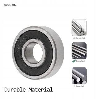 4x ŁOŻYSKO KULKOWE 6004 2RS 20x42x12MM ZESTAW 4 SZTUKI