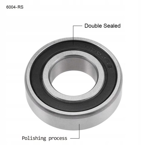 4x ŁOŻYSKO KULKOWE 6004 2RS 20x42x12MM ZESTAW 4 SZTUKI