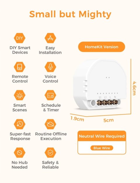 4x REFOSS INTELIGENTNY PRZEŁĄCZNIK ŚWIATŁA WI-FI MSS810 4 SZTUKI