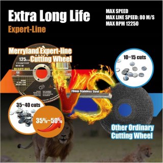 5x TARCZA TNĄCA MERRYLAND DO SZLIFIERKI KĄTOWEJ 230x3MM