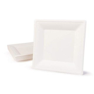 50x EKOLOGICZNE JEDNORAZOWE TALERZE GREENBOX 26x26CM 50 SZTUK