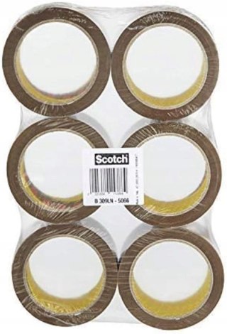 6x TAŚMA PAKOWA 3M SCOTCH 309 BOX SEALING TAPE 50MMx66M 6 SZTUK ZESTAW
