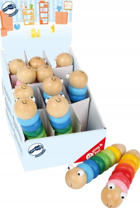 DREWNIANA GĄSIENICA DO SKŁADANIA KONSTRUKCYJNA PLAY & FUN