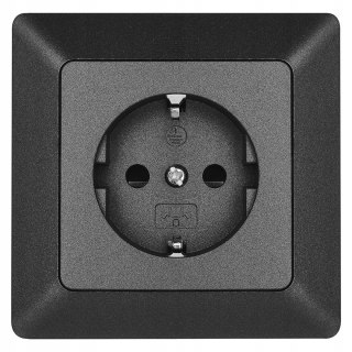 EMOS GNIAZDKO GNIAZDO ELEKTRYCZNE PODTYNKOWE 16A ANTRACYT