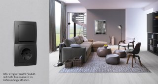 GNIAZDKO GNIAZDO ELEKTRYCZNE PODTYNKOWE KOPP PARIS CZARNE