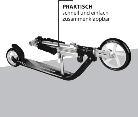 HULAJNOGA SKŁADANA DZIECIĘCA DWUKOŁOWA HUDORA LITTLE BIGWHEEL CZARNA
