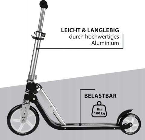 HULAJNOGA SKŁADANA DZIECIĘCA DWUKOŁOWA HUDORA LITTLE BIGWHEEL CZARNA