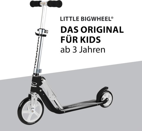 HULAJNOGA SKŁADANA DZIECIĘCA DWUKOŁOWA HUDORA LITTLE BIGWHEEL CZARNA