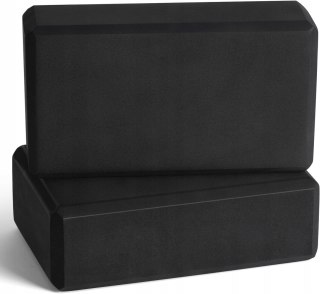 KOSTKA KLOCEK DO JOGI PILATES FITNESS BLOK DO ĆWICZEŃ 2 SZTUKI CZARNY