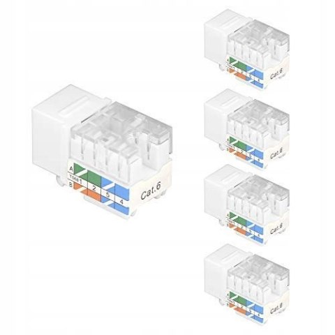 MODUŁ KEYSTONE RJ45 VCE CAT6 RJ45 90 STOPNI ETHERNET UTP 4 SZTUKI