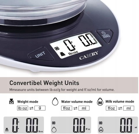 PRECYZYJNA WAGA KUCHENNA CYFROWA OD 1G DO 5KG CAMRY