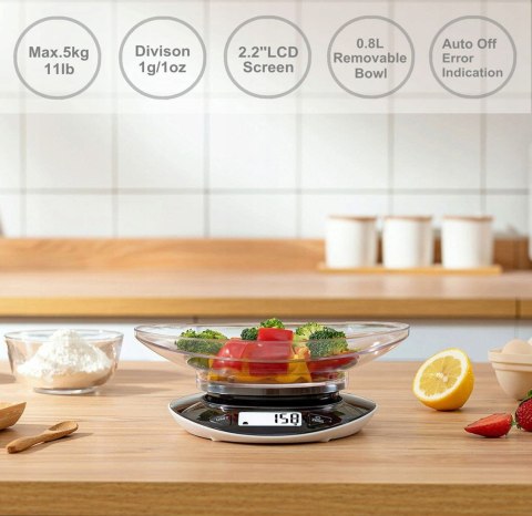PRECYZYJNA WAGA KUCHENNA CYFROWA OD 1G DO 5KG CAMRY