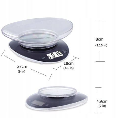 PRECYZYJNA WAGA KUCHENNA CYFROWA OD 1G DO 5KG CAMRY