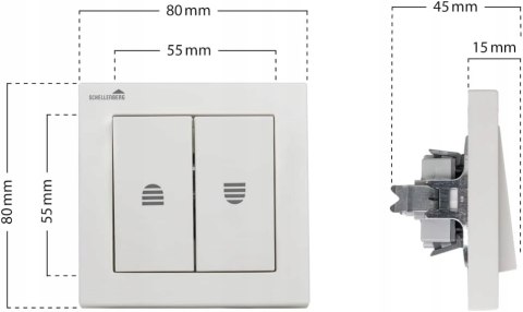 PRZEŁĄCZNIK ROLET PODWÓJNY PRZYCISK 23005 SCHELLENBERG