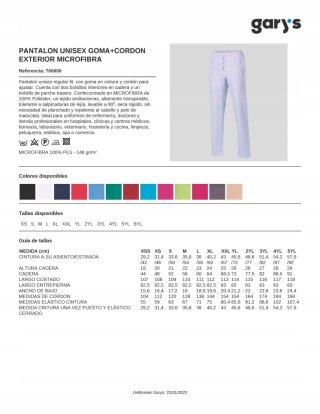 SPODNIE GASTRONOMICZNE MEDYCZNE NA GUMCE BEŻOWE R. XS