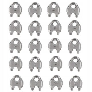 ZACISK LINOWY KABŁĄKOWY M4 STALOWY ZESTAW 19 SZTUK