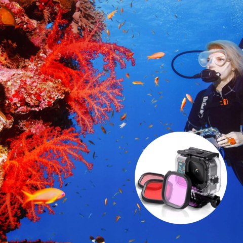 ZESTAW FILTRÓW FILTRY NURKOWE 3W1 DO GOPRO HERO 11 BLACK FLOTRUTE