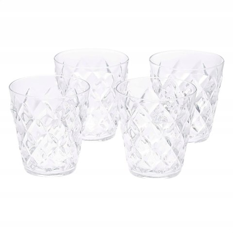 ZESTAW SZKLANEK DO NAPOJÓW WODY SZKLANKA 250ML AMAZON 4 SZTUKI
