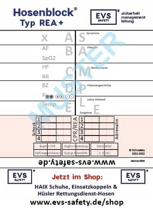 10x BLOK DLA SŁUŻB RATOWNICZYCH TYP REA+ SCHEMAT ABCDE DIN A6