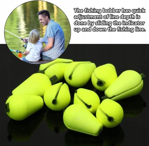 15x ZESTAW SPŁAWIKÓW PŁYWAKI SPŁAWIKI PŁYWAJĄCE KROPLA WODY