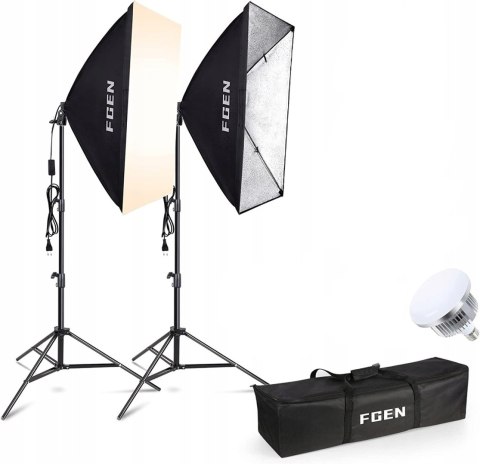 2x SOFTBOX ZESTAW STUDYJNY OŚWIETLENIOWY 50x70CM FGEN
